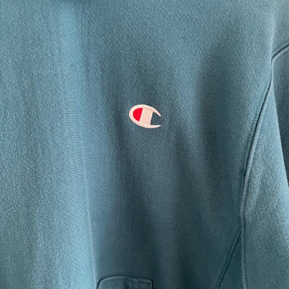 Faded Teal Champion Boyfriend Hoodie - Picture 2 of 12